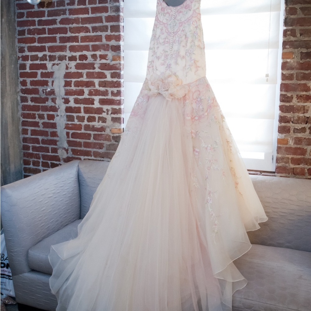 Lazaro Embroidered Wedding Gown - Picture 2 of 5